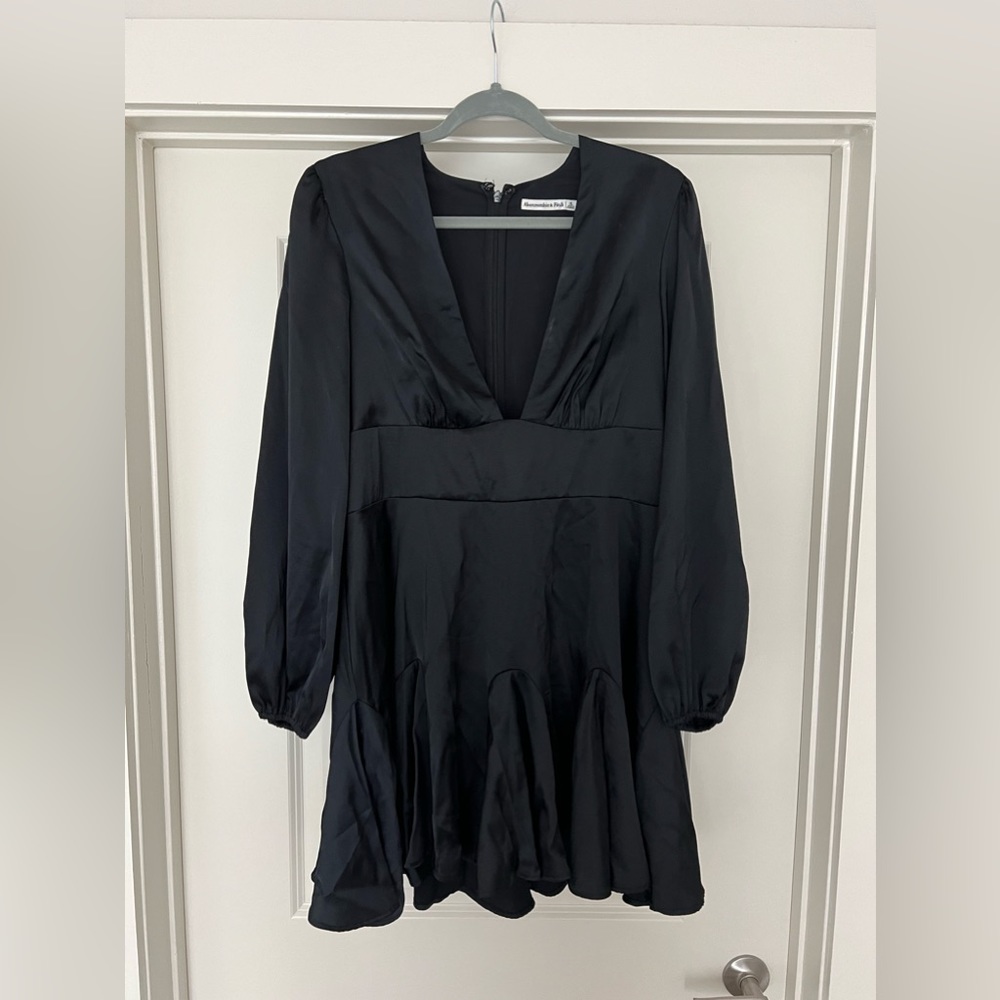 Abercrombie & Fitch Black Satin Dress